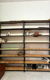 قفسه استند کتابخانه چوب و فلز