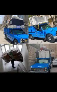 اثاث منزل نیسان کف صاف حمل بار با کارگران کاربلد