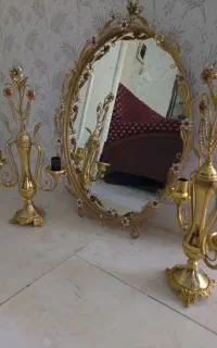 آینه شمعدان به همراه چند
