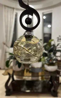لوستر تک شاخه چوبی