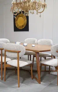 میزناهارخوری ۶ نفره نو چوب راش