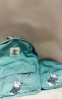 ست کوله و کیف دوشی فانتزی طرح گوزن رنگ خاص