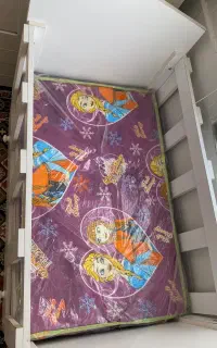 تخت گهواره ای کودک سفید با تشک