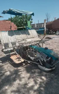 نشا کاری با دستگاه ۶ ردیف پیاده اصلی