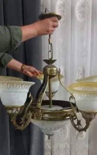 لوستر۵ شاخه همراه با شبخواب دیواری ست