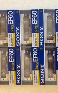 ۹ عدد کاست Sony Super EF60 ژاپن / نو و پلمب ( خام)
