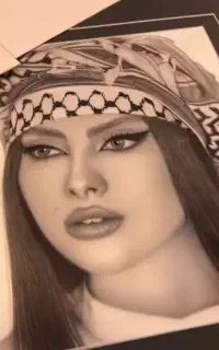 طراحی چهره سیاه قلم کادوی تولد
