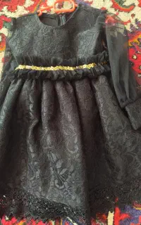 پیراهن دخترانه مشکی سن 3تا 6سال