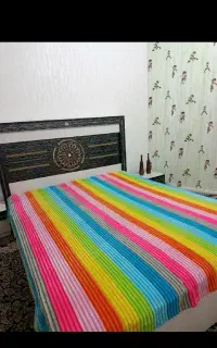 تخت دونفره با تشک و دوتا پاتختی