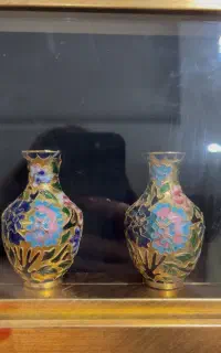 کوزه مینا کاری کار دست قدیمی مال ۵۰ سال پیش