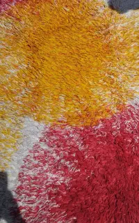 فرش کوچک رنگی وسایل آشپزخانه