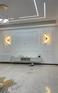 نصب نصاب قاب‌بندی دیوار با PVC و پلی‌اورتان