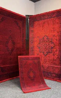 فرش طرح شیراز سرمه ای لاکی سنتی ۱۲/۹/۶ متری