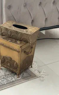 سطل اشغال و جا دستمال کاغذی پیوتر