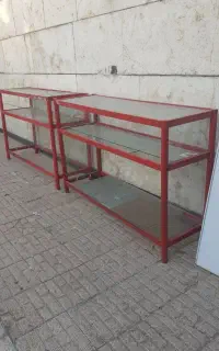 ویترین شیشه ای فلزی ۳طبقه