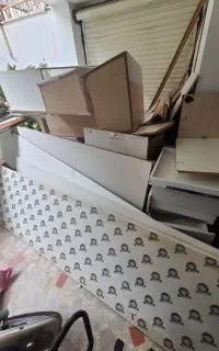 کابینت آشپزخانه سفید دمونتاژشده
