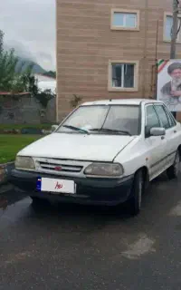 ماشین پراید مدل ۸۵ سفید بدنه بدون پوسیدگی