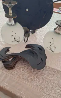لوستر سقفی چوبی مدل آناناسی