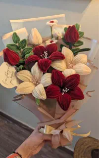 گل‌های دست‌ساز مخملی/سفارشی و خاص