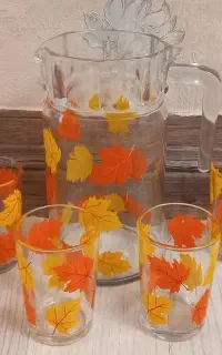 پارچ و لیوان،سینی و میوه خوری شیشه