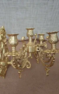 جا شمعی دیواری برنزی