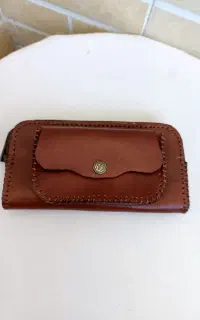 کیف کمری دست دوز با چرم طبیعی  نو