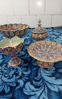 ظروف پذیرایی یا تو ویترینی دکوری مینا کاری