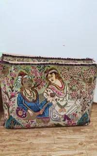 پشتی ترکمنی دست باف