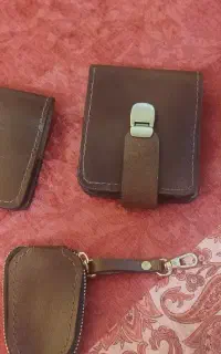 ست چرم مردانه  کادویی  چرم طبیعی ، کار دست