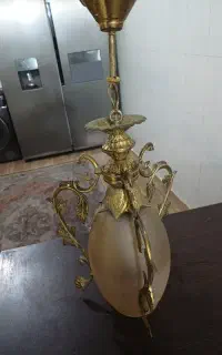 لوستر برنزی تک شعله