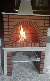 ساخت شومینه. باربیکیو. آتیشدان آجرنما