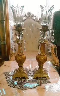 شمدان و گلدان برنز