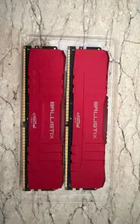 رم 16gb(2*8) crucial cl16 3600