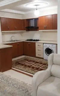 کابینت MDF دست دوم رنگ قهوه ای و کرم بژ