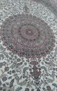 فرش ۱۲متری تمام نخ به اندازه یه انگشت اپارگی داره