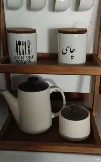 استند چوبی دوطبقه نظم دهنده رو کابینتی