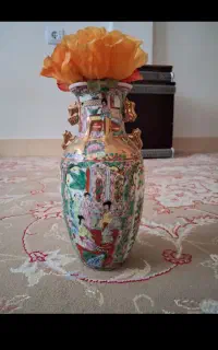 گلدان ژاپنی همراه گل