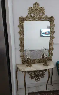 آینه شمعدان کنسول برنز