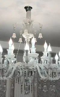 لوستر باکارات شیشه ای ۱۵ شاخه