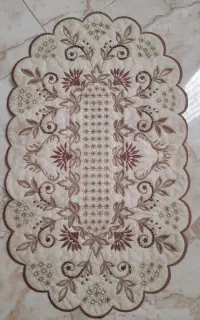 رومیزی ۳ تیکه  نگین کاری و سرمه دوزی شده