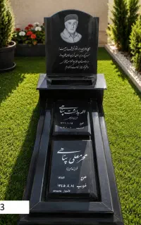 سنگ قبر و سنگ مزار با طرح دلخواه - کد A06