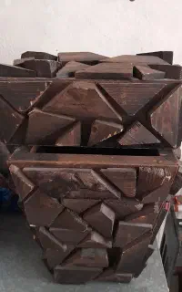 جادستمال وسطل زباله چوبی