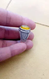 گل دار انگشتر نقره