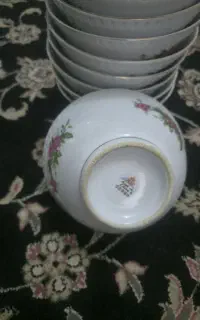 کاسه  چینی گلسرخی ۵ دست
