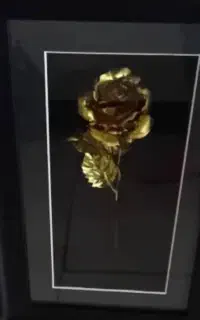 قاب گل با روکش طلا