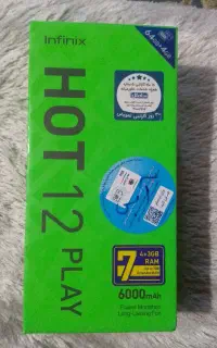 گوشی انفنیکس hot 12 play فروشی رم4حافظه۶۴قیمت8/500
