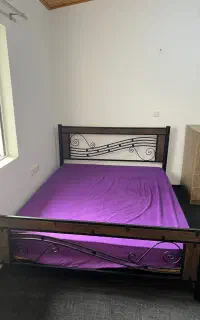 تخت دونفره فلزی به همراه خوشخواب طبی