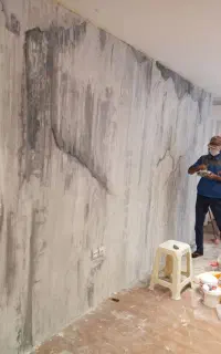 نقاشی ساختمان‌ میکروسمنت پتینه طرح سنگ
