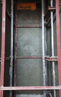 سیمان کاری حمام سرویس آسانسور و کف