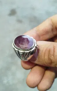 انگشتر نقره یاقوت برمه